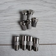 WTYKI , GNIAZDKA , ZŁĄCZA  ANTENOWE - ZESTAW. TYP F. 9 SZT.