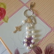 Brelok z 10kiem różańca z krzyżykiem i 2ma wizerunkami MB z Gwadelupe.Meksy