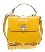 Asos skórzana torebka żółta kuferek crossbody skóra naturalna musztardowa