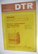 Dokumentacja DTR piec komorowy POK-73