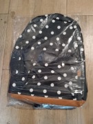 Plecak w Kropki Młodzieżowy Szkolny Szary W Groszki 25 L