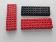 Lego płytka 4202 czerwona czarna 4x12 do 7237 7237 8624 Bionicle) 7074 6478