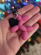 Nowy brelok breloczek piesek balonowy różowy 