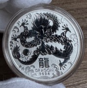 Srebrna moneta 1 oz Lunar III rok Smoka 2024