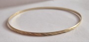 Złota bransoletka sztywna pr. 585 waga 3.78 g długość 22cm