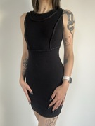 Czarna dopasowana sukienka mini bez rękawów rozm. S Zara