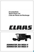 Katalog części kombajn claas Mega 203, 204 II