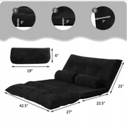 Kanapa podlogowa czarna 