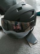 Kask narciarski Odoland z daszkiem r.S czarny unisex