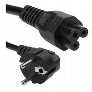 Kabel zasilający komputerowy koniczynka czarny 1,8m