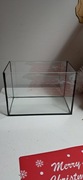 Akwarium szklane 27x19x16 cm. proste czarne spoiny Terrarium Akwarysty