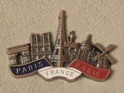 Magnes na lodówkę metalowy Paris Paryż Francja Wieża Eiffla Luwr(40)