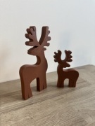 Zestaw dwóch reniferów dekoracyjnych – świąteczna ozdoba