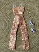 Ubranko dla lalki Barbie złote cekinowe spodnie top