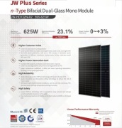 Jolywood N-type Topcon Bifacial Dual Glass HD132N - R2  610W 266 zł Paleta