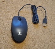 Nowa mysz optyczna logitech m100 szara czarna 1000dpi usb przewodowa