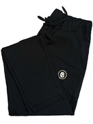 MEGI czarne spodnie ze złotą naszywką