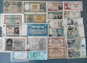 Stare banknoty kolekcjonerskie MIX Europy 25 szt. Niemcy Hiszpania Grecja