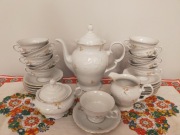 Serwis do kawy Fryderyka Wałbrzych z okresu PRL złoty pasek (12 osób)