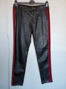 Drôle de Copine * Spodnie z lampasami ekoskóra  40