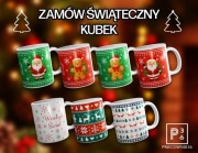 Kubek świąteczny  Mikołaja różne wzory.