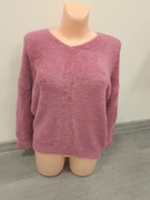 Miękki sweterek, sweter, ciemny róż, puchaty, ciepły