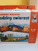 Puzzle Kapitan Nauka Układanki Malucha 21 elementów Rodziny zwierząt