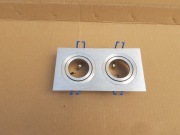 Oprawa wpuszczana oczko do sufitu podwieszanego wpust 2xGU10 ALUMINIUM