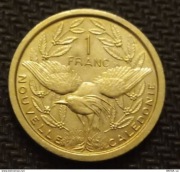 1 FRANK 1949 NOWA KALEDONIA UNIA FRANCJA ESSAI MONETA /Cu-Ni/