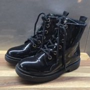 Czarne buty trzewiki zimowe dla dziewczynki H&M roz 30