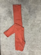 Pomarańczowe jeansy rurki lato wiosna bawełna biodrówki