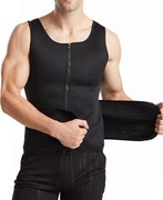 Kamizelka modelująca sylwetkę do sauny fitness siłownie męska czarna nowa L