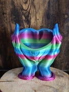 Doniczka tęczowa dłonie serce