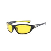 Okulary Sport POLARIZED YELLOW UV+400 biało-żółte tło