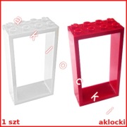 LEGO 60599 OKNO DRZWI 2x4x6 rama biały czerwony - 1 szt