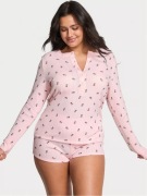 Piżama Victoria's Secret pudrowy róż masełko rozm. M wiosna lato