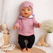 Ubranko dla lalki Baby Born 43 cm –Bluza z kapturem+spodnie+ czapka .