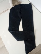 H&M Denim czarne damskie spodnie jak skórzane r M/L
