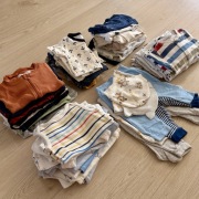 Wyprawka dla chłopczyka 100 sztuk ubranek r. 50-62