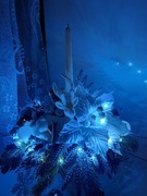 Stroik/ świecznik bożonarodzeniowy,  lampki 