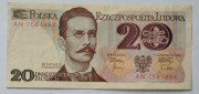 Banknot   Polska 20 zł 1982r AN 7561884  stanUNC