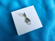 nowa unikatowa zawieszka charms beads choinka łańcuch śnieżynka srebro 925