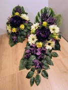 Stroik wiosenny z wazonem na grób .LU49K