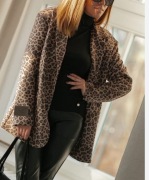 Marynarka Bastet zamsz panterka