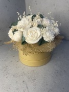 Box prezentowy - kwiatki z wosku sojowego|handmade