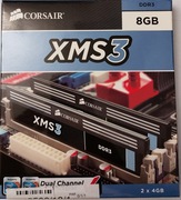 Corsair DDR3, 8 GB, 1600MHz, CL9 (CMX8GX3M2B1600C9) 2x