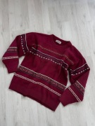 Burgundowy sweterek wzorki Biscay 48 4XL