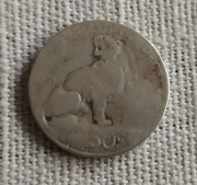 Moneta Belgia 50 cent 1901 r. Des Belges.