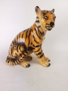 Figurka Tygrys ceramiczna z lat 70.