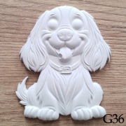 Pies radosny Cocker spaniel figurka do malowania dla dzieci magnes z gipsu